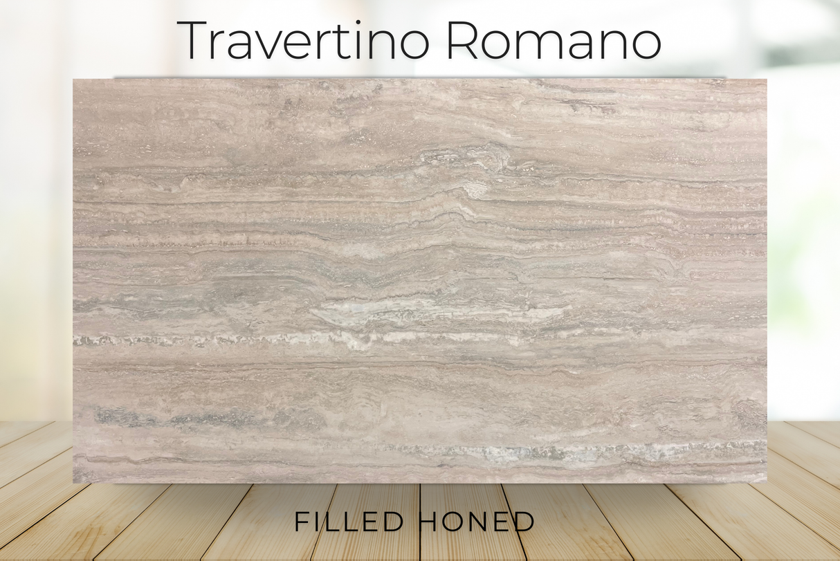 Travertino Romano Filled Honed Slab