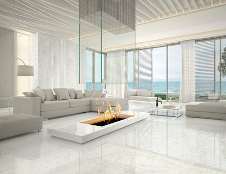 Crystal White Slab floor tile
