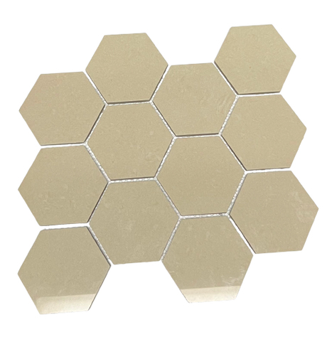 Lumina 3" Hex Matte Mosaic cream