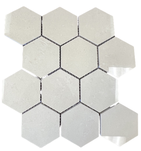 Lumina 3" Hex Matte Mosaic ash
