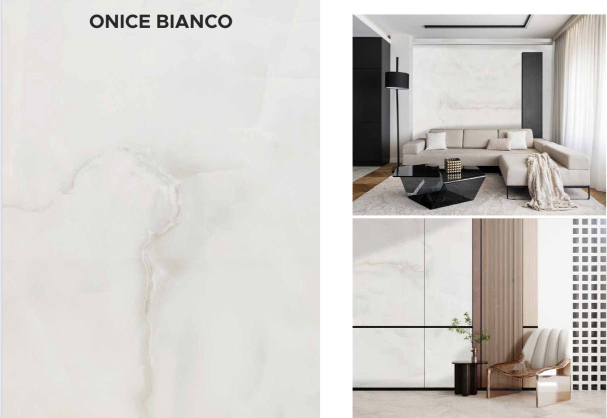Onice Bianco Slab Glossy