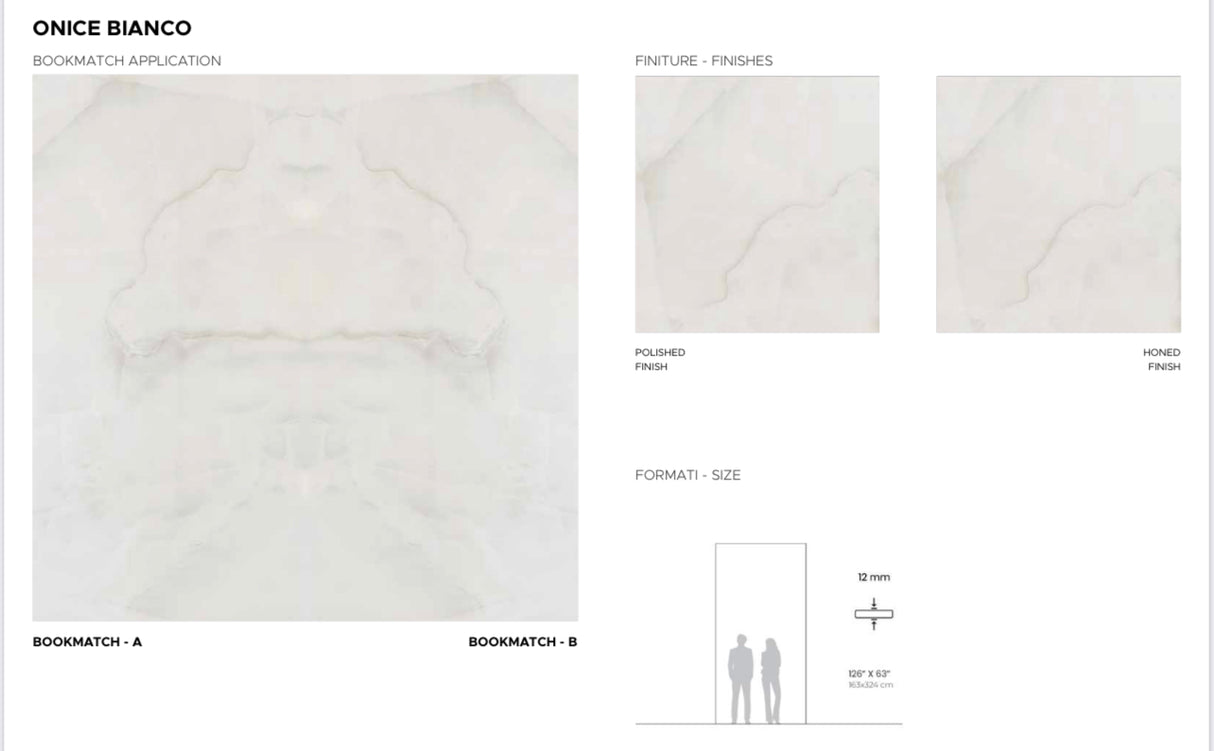 Onice Bianco Slab Glossy countertop