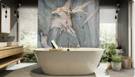 Cristal Del Mare Slab bathroom