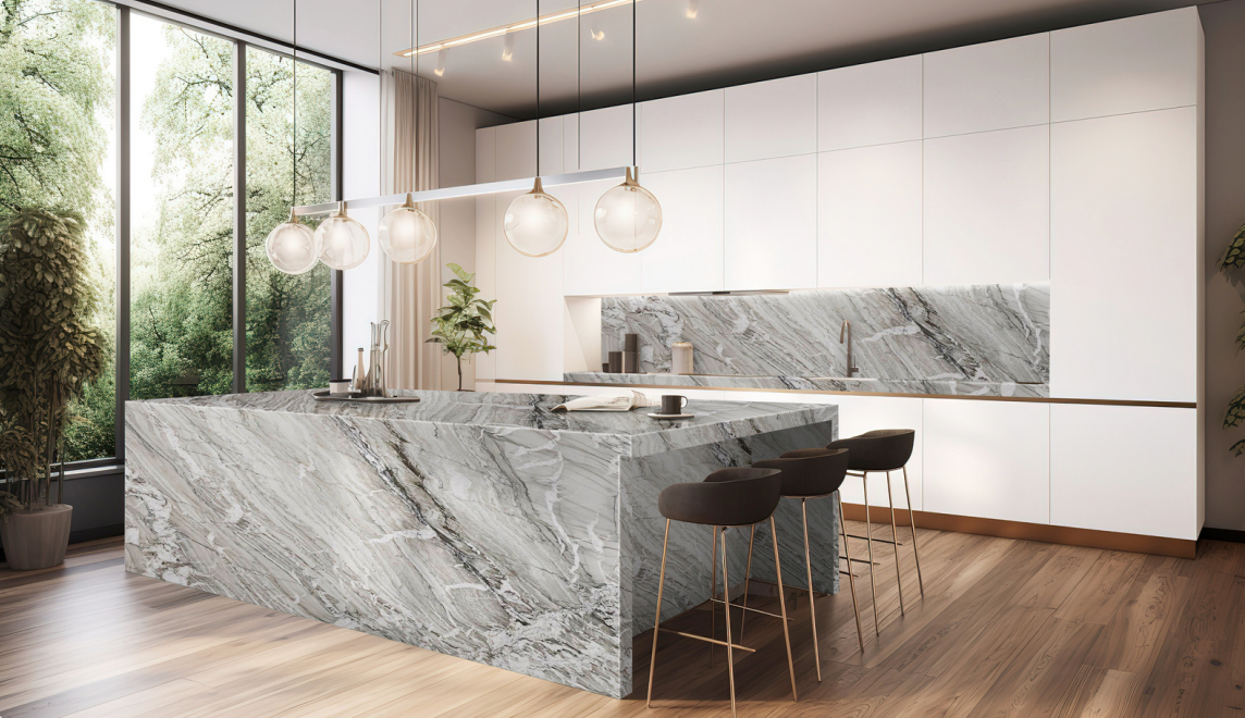 Gucci Quartzite Polished Slab kitchen countertop