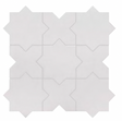 Porto Star and Cross Oxford Grey Matte tile