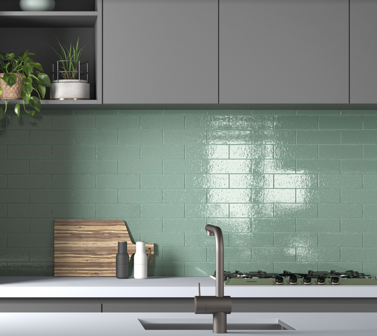Kalma Blue Lake Subway Tile 2.5x8