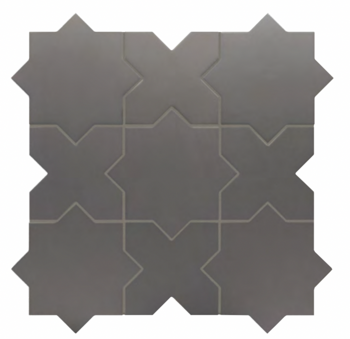 Porto Star and Cross Matte Black tile