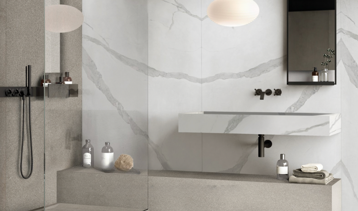 Statuario Superior bathroom slab