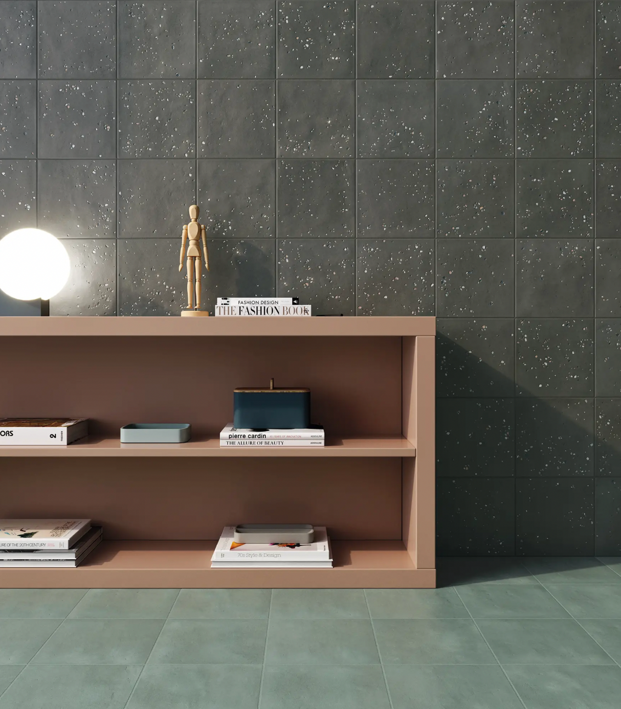 Stardust Teal Matte 6x6 floor tile