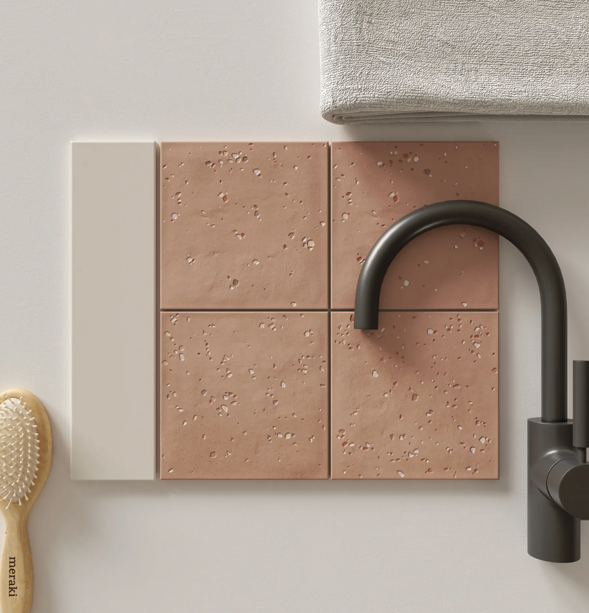 Stardust Pebbles Cotto Matte 6x6 wall tile