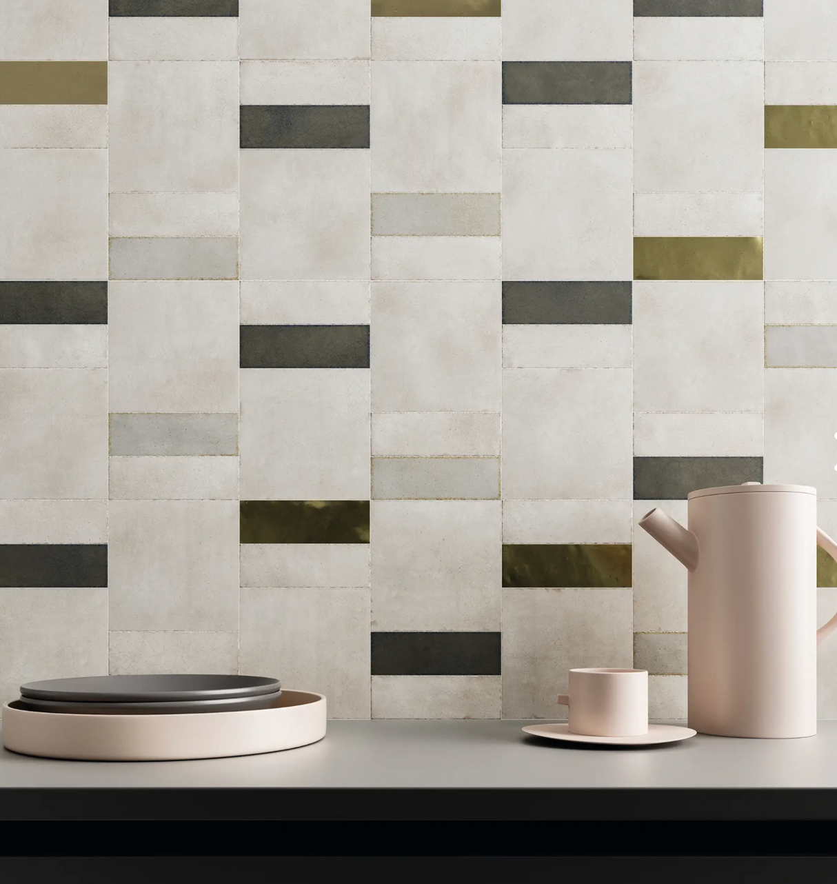 Pottery Square Natural Matte 6x6 kitchen tile