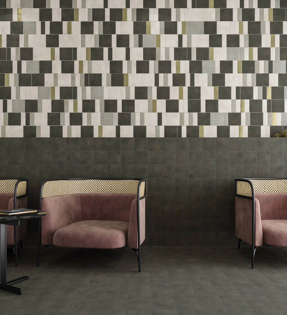 Pottery Square Graphite Matte 6x6 backsplash tile