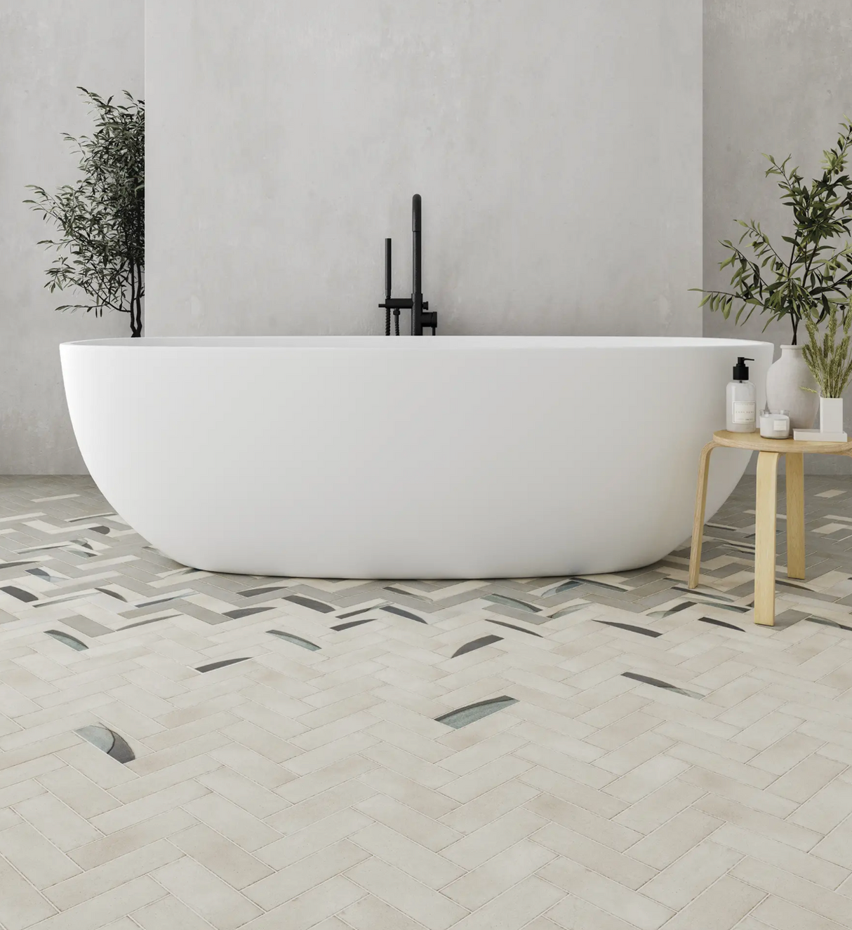 Pottery - Natural Matte Subway 2x6 bathroom tile