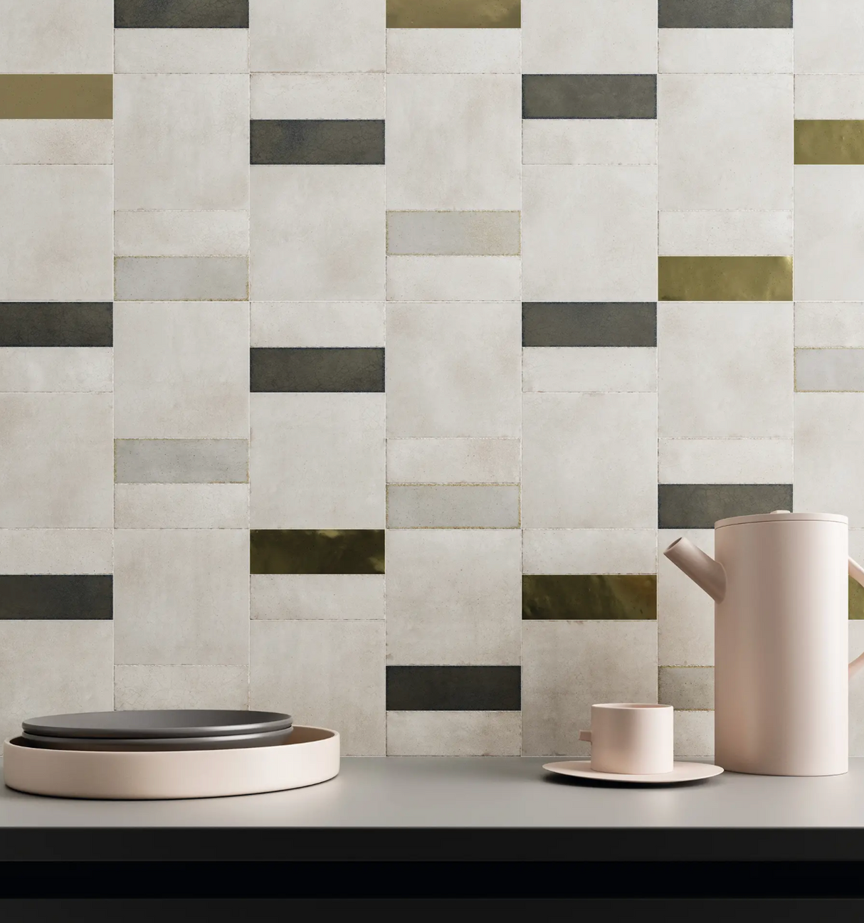 Pottery - Graphite Matte Subway 2x6 kitchen tile