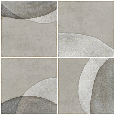 Pottery Cosmic Square Grey Matte 6x6 tile