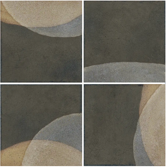 Pottery Cosmic Square Graphite Matte 6x6 tile