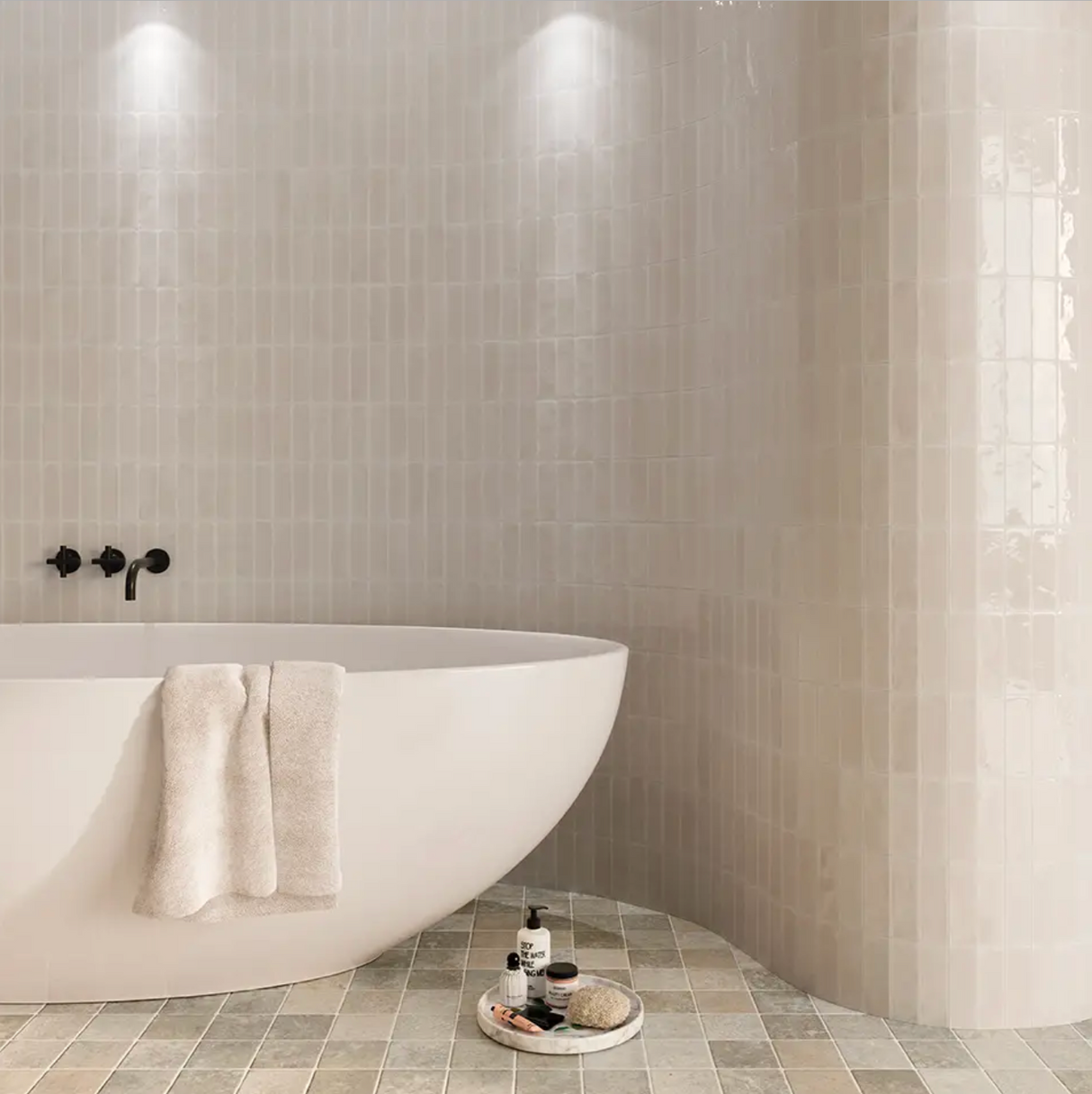 Rebels Gloss Taupe 2x6 wall tile