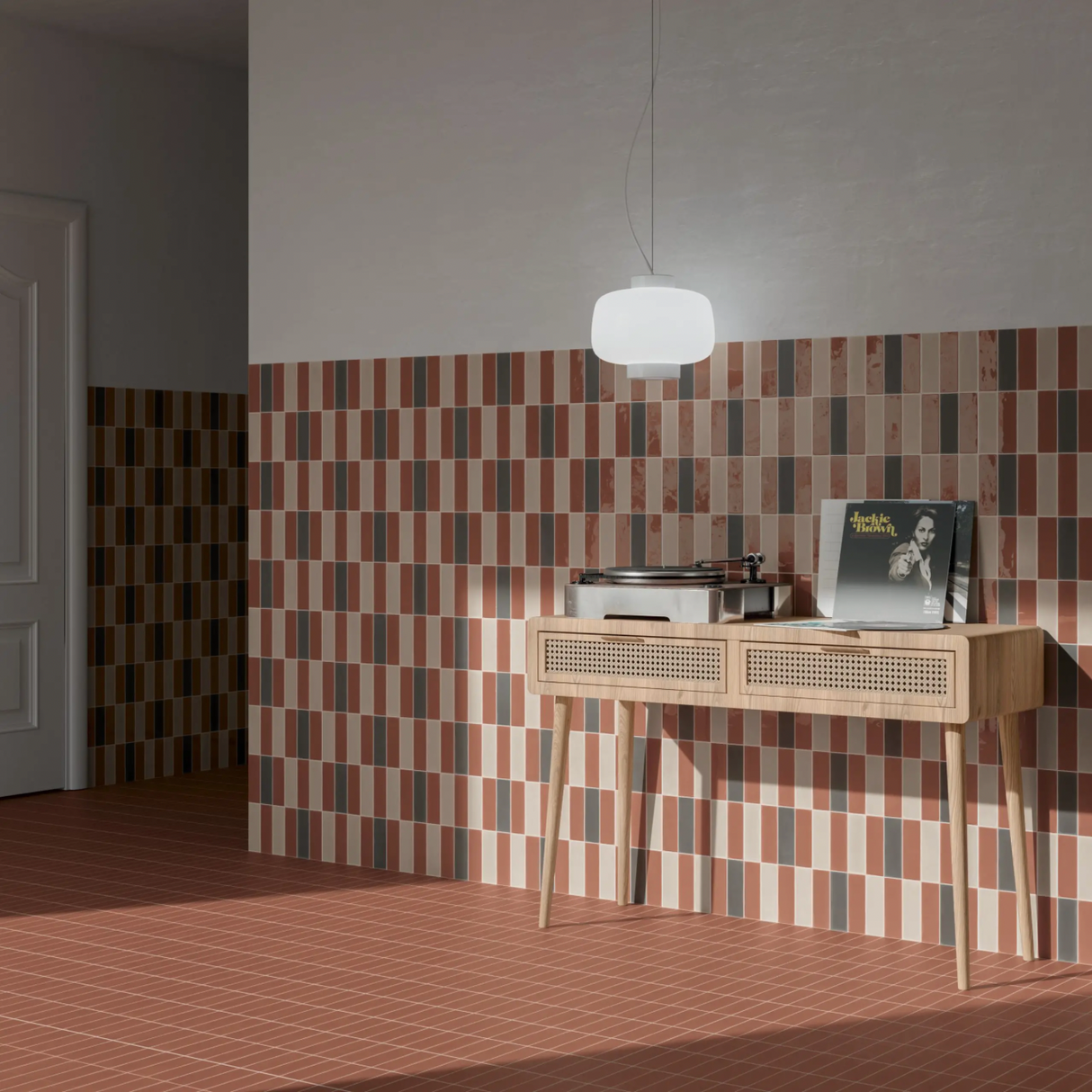 Rebels Gloss Terracotta 2x6 floor tile