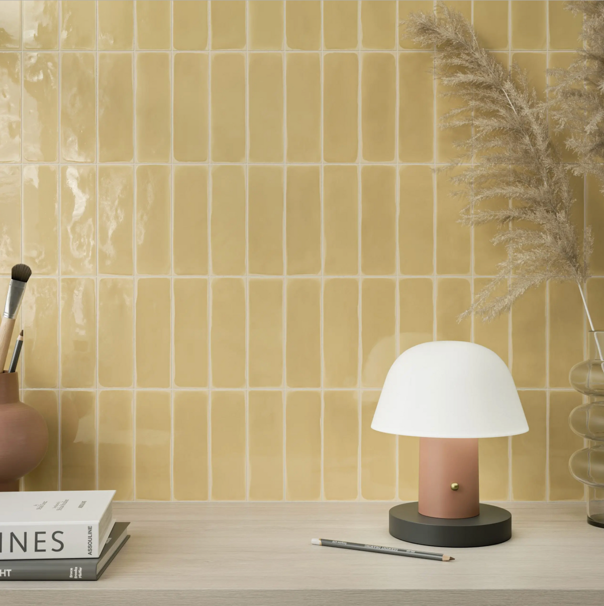 Rebels Gloss Mustard 2x6 wall tile