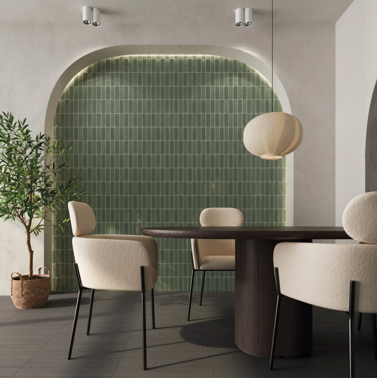 Rebels Matte Moss 2x6 wall tile
