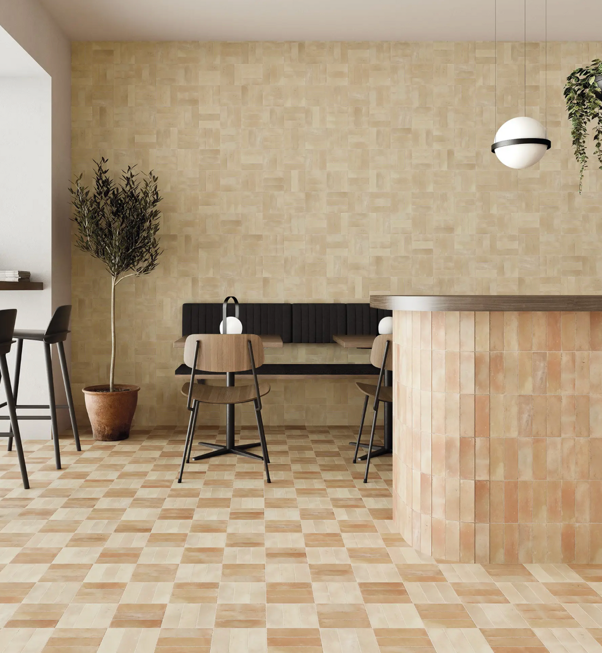 Bejmat Tan Matte Subway 2x6 floor tiles