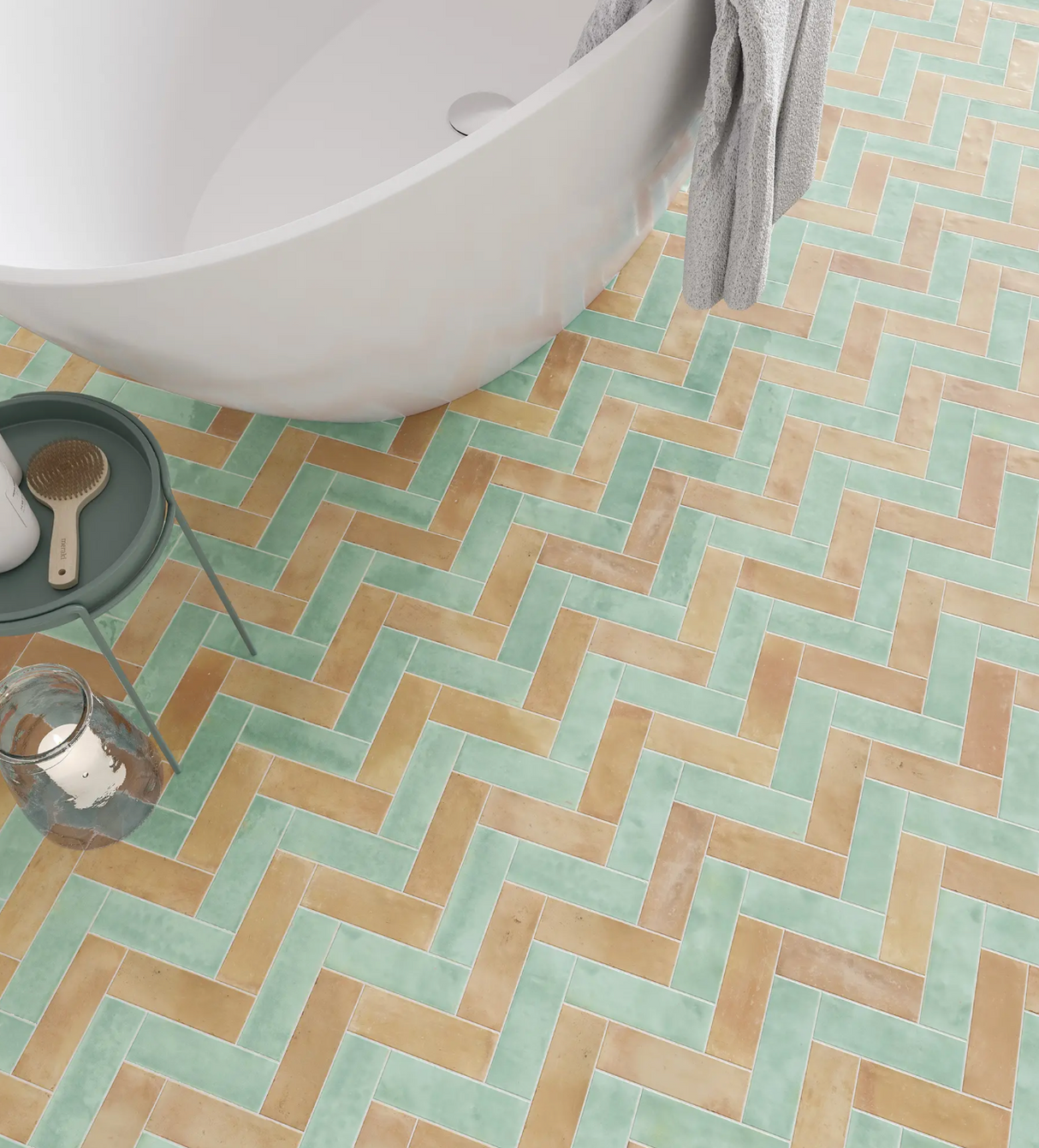 Bejmat Tan Matte Subway 2x6 rectangle tiles