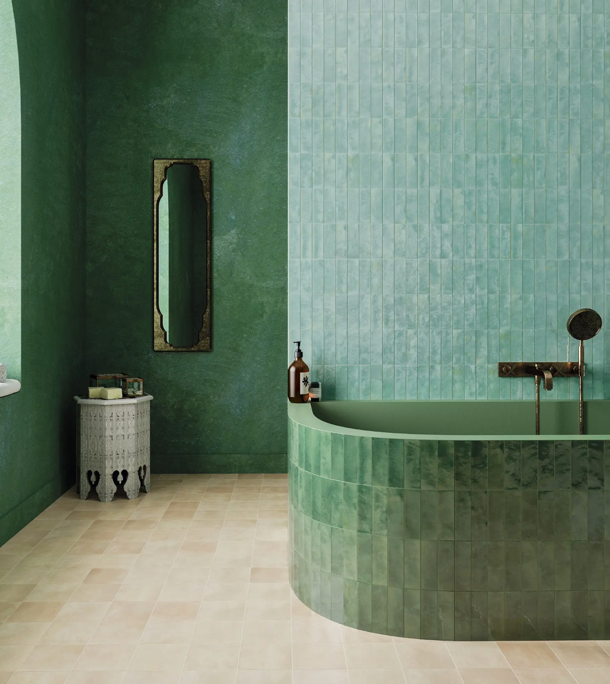 Bejmat Lake Gloss Subway 2x6 bathroom tiles