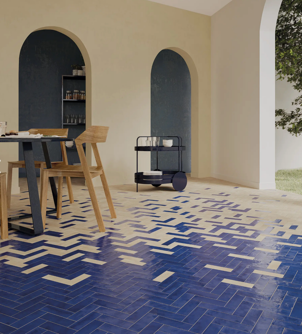 Bejmat Azur Gloss Subway 2x6 floor tiles