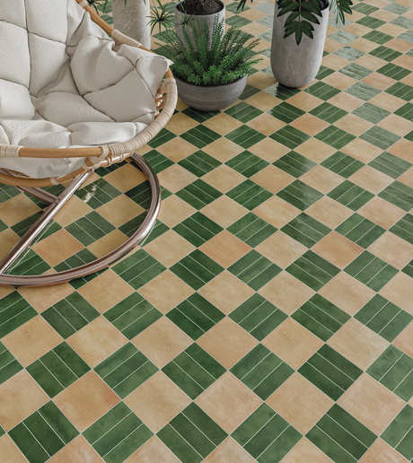 Bejmat Olive Gloss Subway 2x6 floor tiles