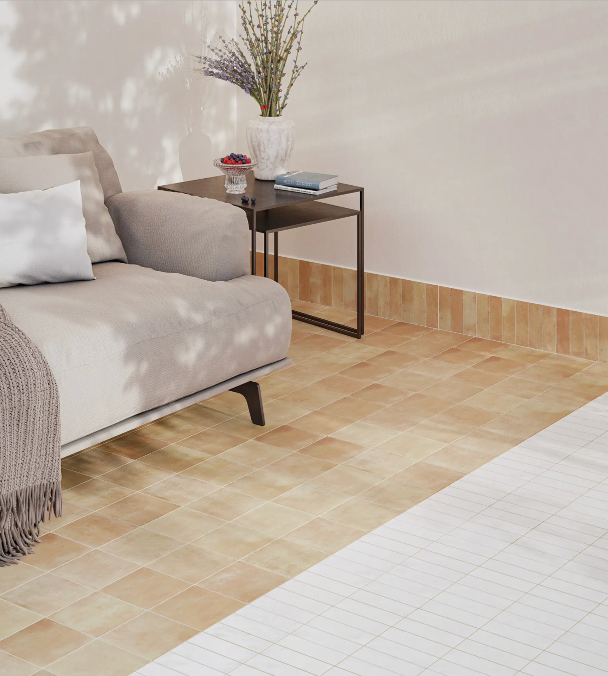Bejmat Square Tan Matte 6x6 mixed tiles