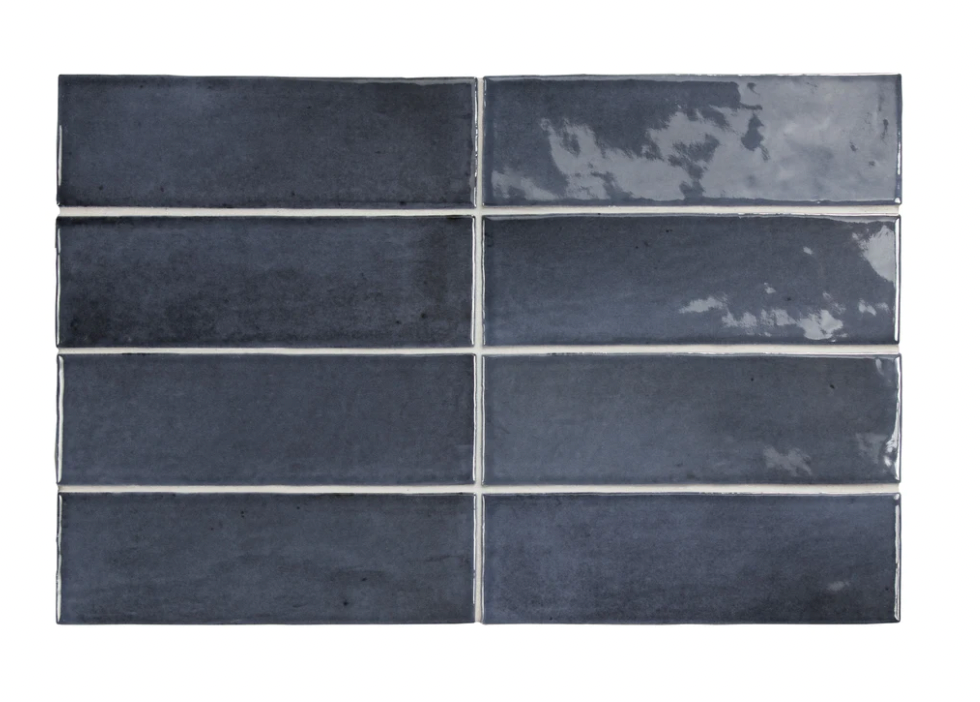 Soco Blue Gloss Porcelain Tile 2x6