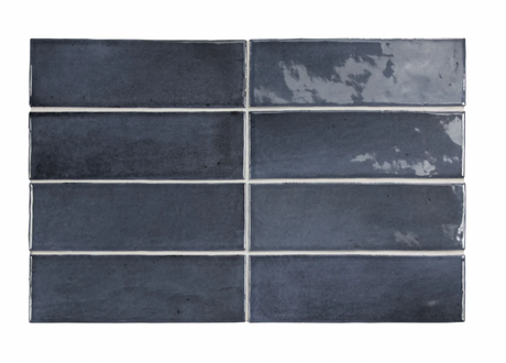 Soco Blue Gloss Porcelain Tile 2x6