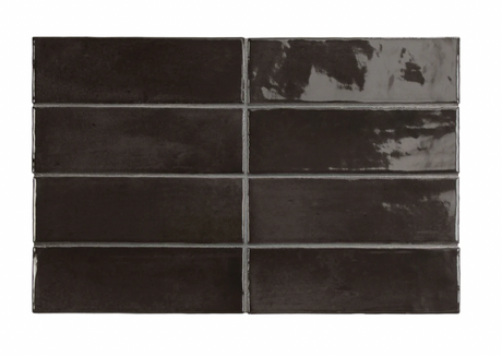 Soco Black Gloss Porcelain Tile 2x6