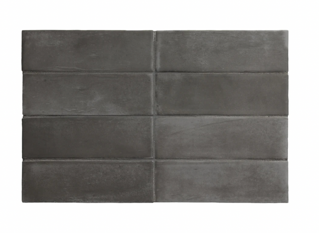 Soco Black Matte Porcelain tile 2x6