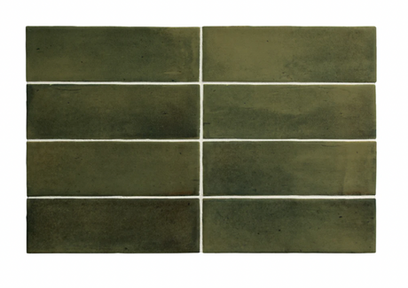 Soco Green Matte Porcelain Tile 2x6