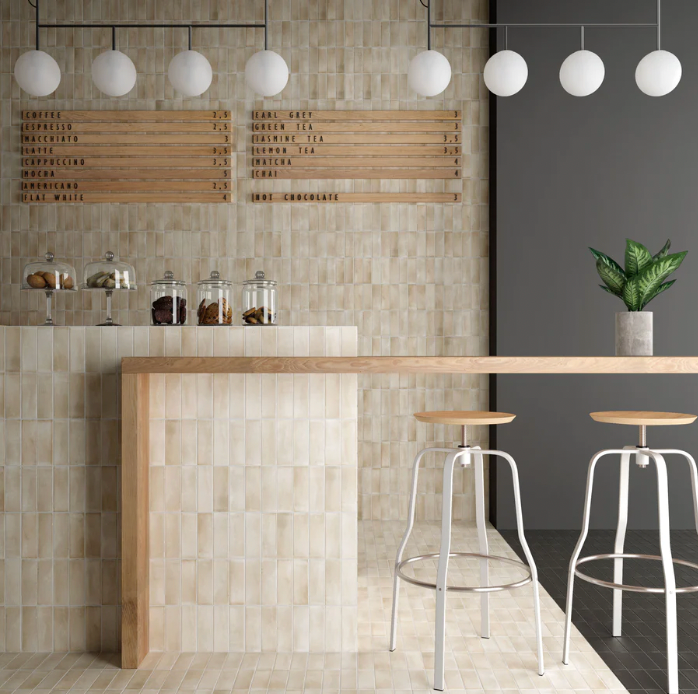 Soco Beige Gloss Porcelain Tile 2x6