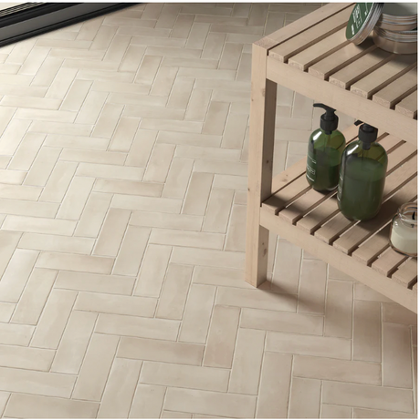 Soco Beige Matte Porcelain Tile 2x6 floor tile
