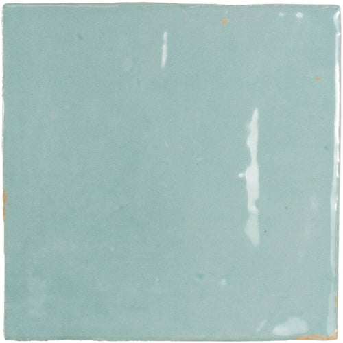 aqua Zellige Porcelain Tile Gloss 5x5