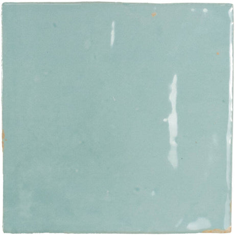 aqua Zellige Porcelain Tile Gloss 5x5