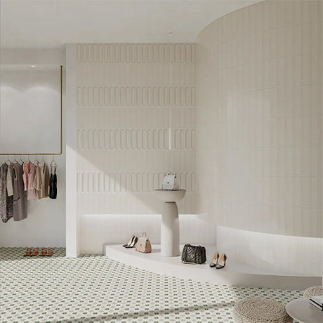 greige gloss Aquarelle Ceramic Field Tile 3x12