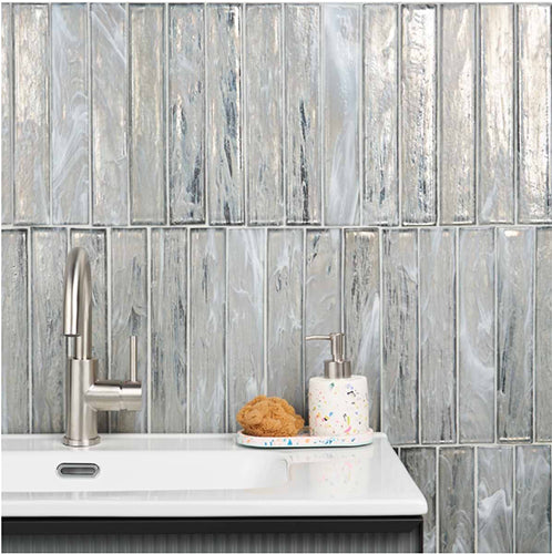 silver haze Artemis brick subway tile 2X12