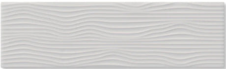 3.5"x12" Ebb and Flow Gloss Ceramic Tile ash white