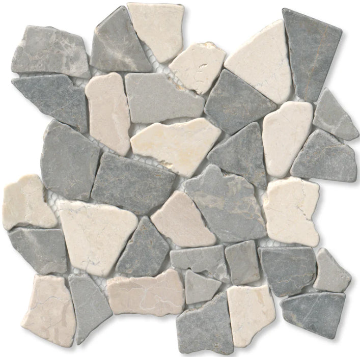 astoria Large Random Tumbled Marble Mosaic Tile
