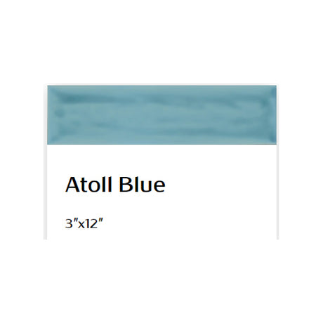 Flow 3X12 ceramic tile backsplash kitchen wall tiles atoll blue