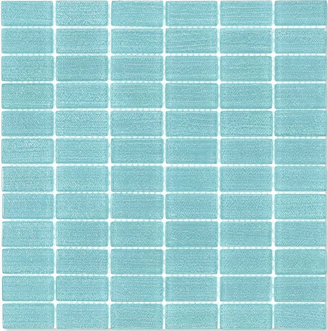 azure 1"x2" Straight Set Cascade Mosaic Tile