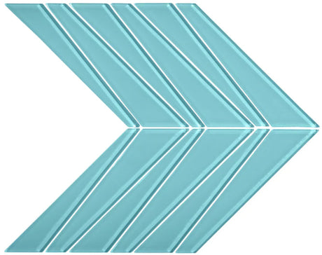 azure wall tile Palms Gloss Glass Mosaic Tile