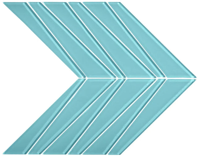 azure wall tile Palms Gloss Glass Mosaic Tile