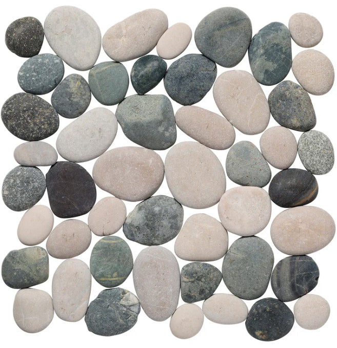black tan Perfect Pebble Tile Natural Stone