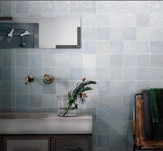 cloe blue 5x5 tile glossy
