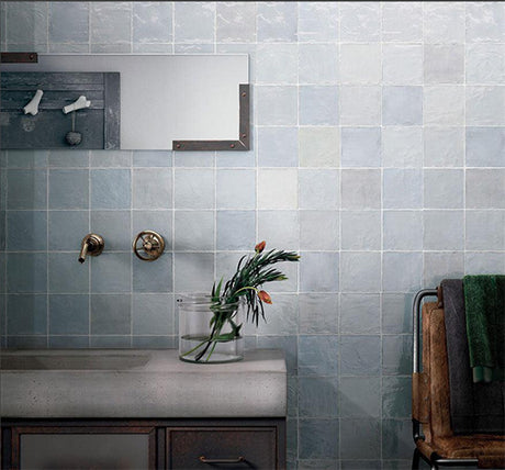cloe blue 5x5 tile glossy